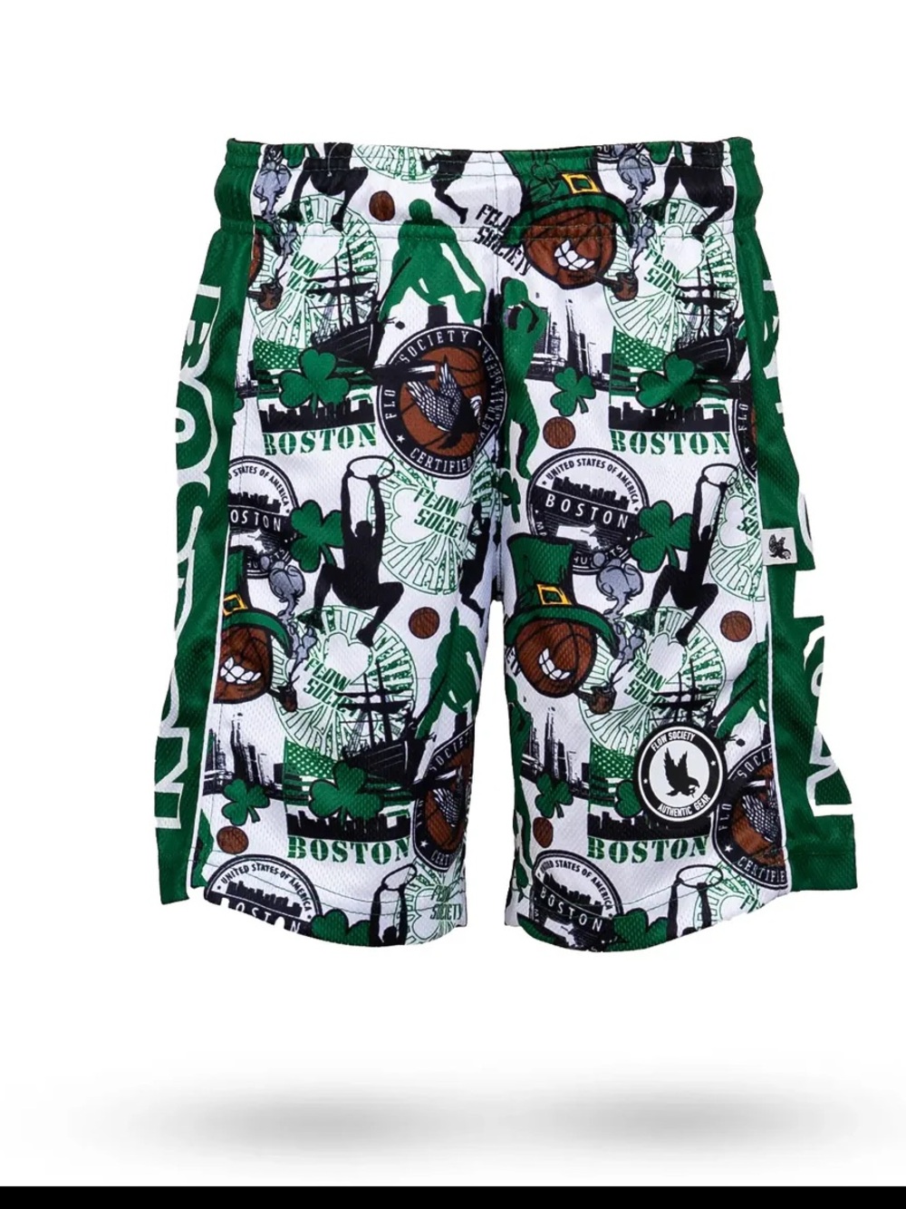 Boys Green Boston Flow Society Basketball Short